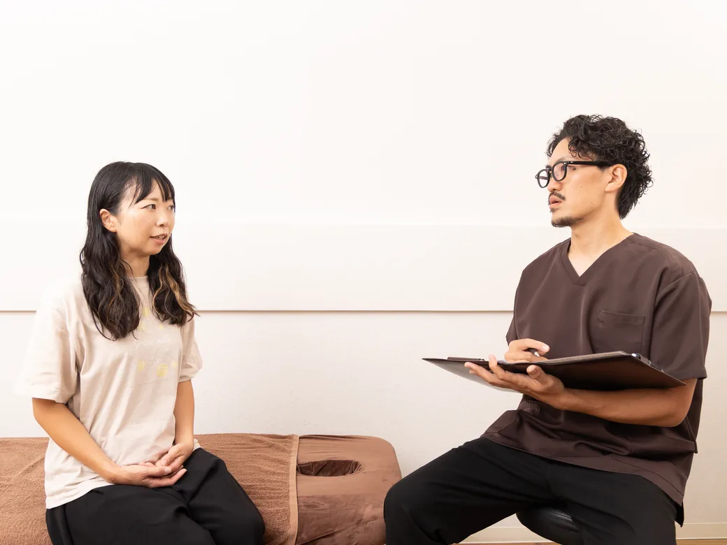生活習慣を伺うカウンセリングの様子